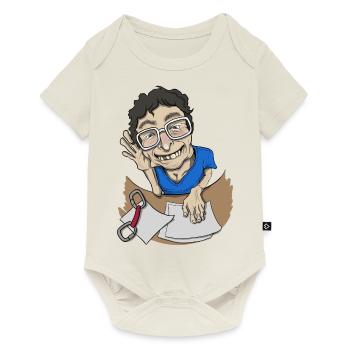 Écouter - Body à manches courtes Premium Bébé - blanc cassé - Devant
