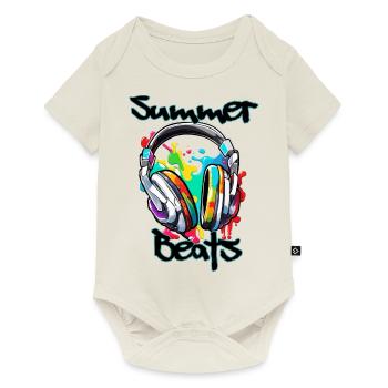 Kopfhörer / Audio / Musik / Klang / cool - Baby Premium Kurzarmbody - Naturweiß - Vorne