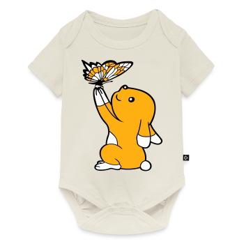 Bunny Butterfly Friends Holding Pretty Beautiful Cute - Baby Premium short-sleeve bodysuit - off white - Front