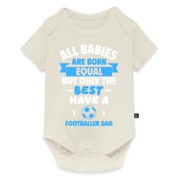 Bébé champion – Papa Joueur de football - Body à manches courtes Premium Bébé - blanc cassé - Devant