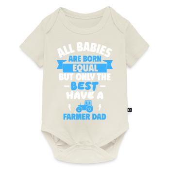 Baby,Papa Landwirt,Geburtsgeschenk,Vatertag - Baby Premium Kurzarmbody - Naturweiß - Vorne