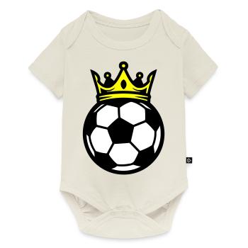 Couronne de ballon de football - Body à manches courtes Premium Bébé - blanc cassé - Devant