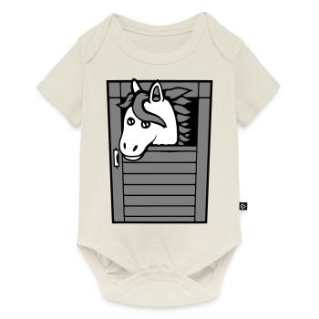 Horse Stable Pony Horse Peeps Cute - Baby Premium short-sleeve bodysuit - off white - Front