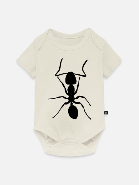 ant - Baby Premium Kurzarmbody - Naturweiß