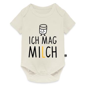 Ich mag Milch (b) - Baby Premium Kurzarmbody - Naturweiß - Vorne