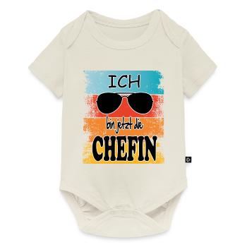 Baby Boss Chefin - Baby Premium Kurzarmbody - Naturweiß - Vorne