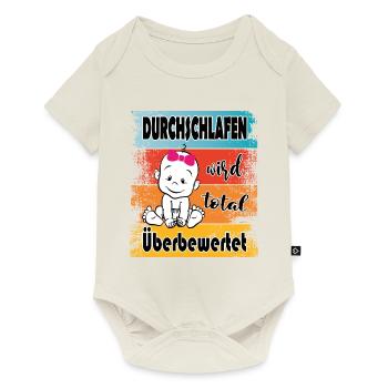 Baby Geschrei Lustig Ausschlafen Mädchen - Baby Premium Kurzarmbody - Naturweiß - Vorne