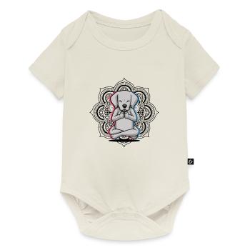 Labrador Yoga - Baby Premium Kurzarmbody - Naturweiß - Vorne