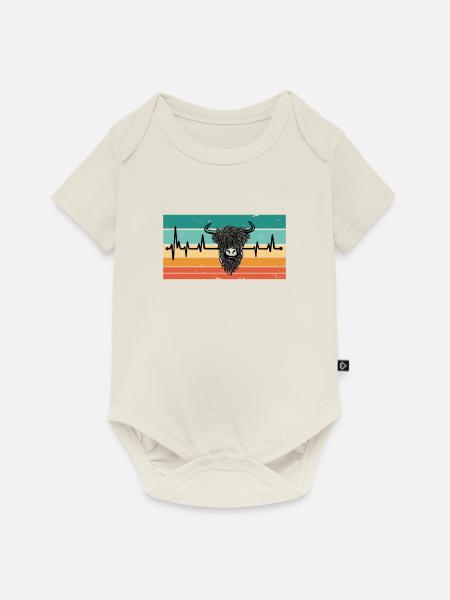 Herzschlag Ochse - Baby Premium Kurzarmbody - Naturweiß