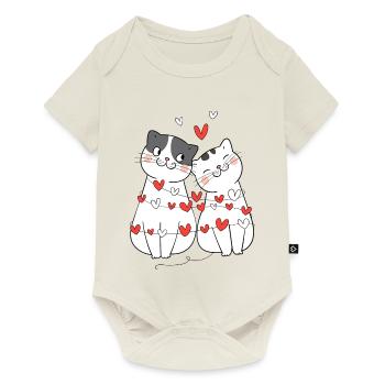 amoureux, je suis amoureux - Body à manches courtes Premium Bébé - blanc cassé - Devant