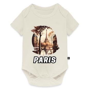 Paris - Body à manches courtes Premium Bébé - blanc cassé - Devant