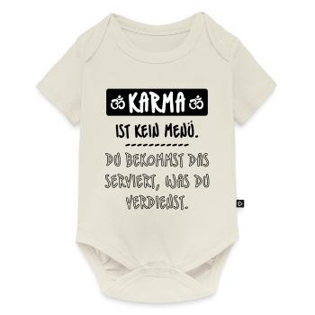 Karma, Schicksal, Buddha - Baby Premium Kurzarmbody - Naturweiß - Vorne
