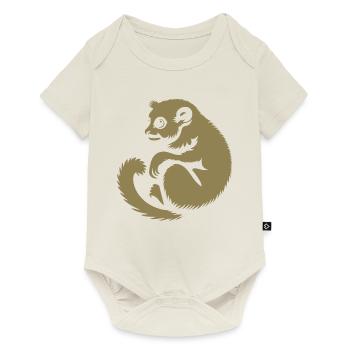 Loris Slowlori Silhouette Mammifère - Body à manches courtes Premium Bébé - blanc cassé - Devant