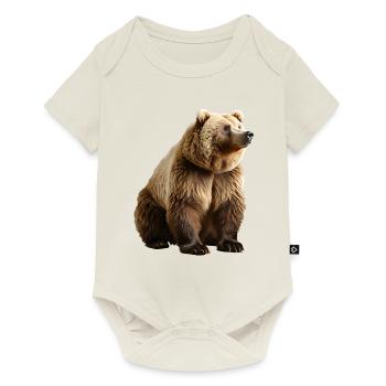 Brown bears are omnivores - Baby Premium short-sleeve bodysuit - off white - Front