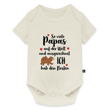Meilleur papa tant de papas J’ai le meilleur - Body à manches courtes Premium Bébé - blanc cassé - Devant