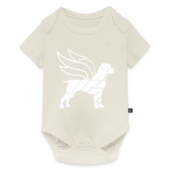 Rottweiler Angel with Wings Silhouette - Baby Premium short-sleeve bodysuit - off white - Front