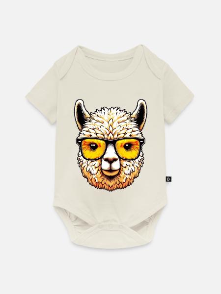 Alpaka - Baby Premium Kurzarmbody - Naturweiß