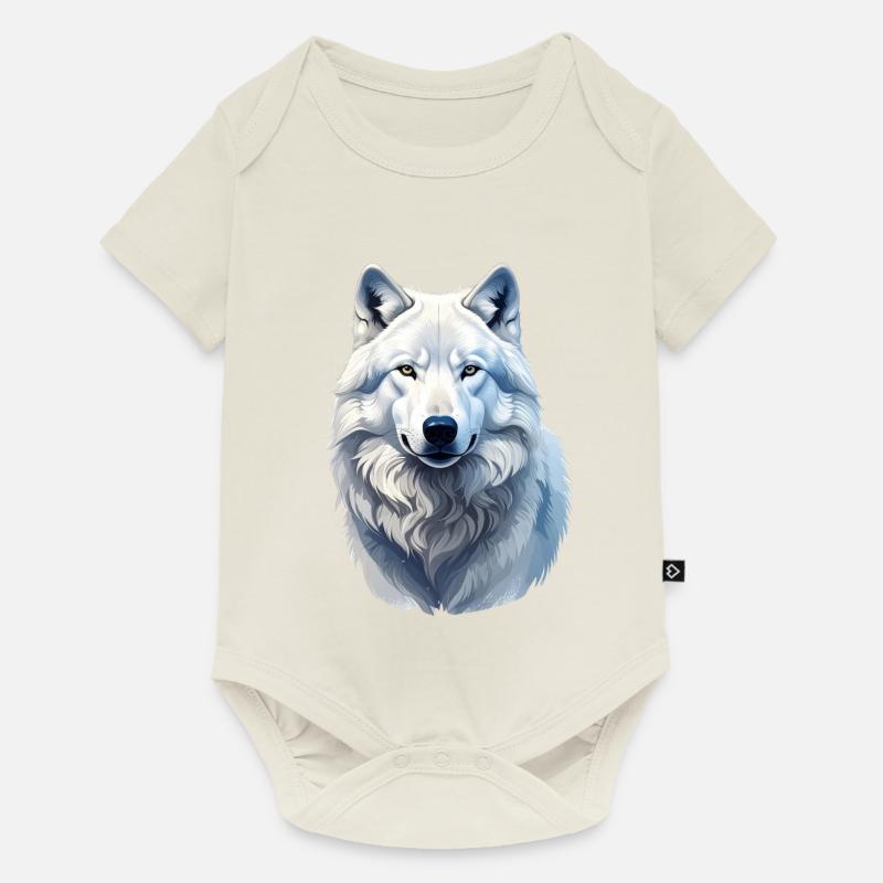 Loup arctique - Body à manches courtes Premium Bébé - blanc cassé
