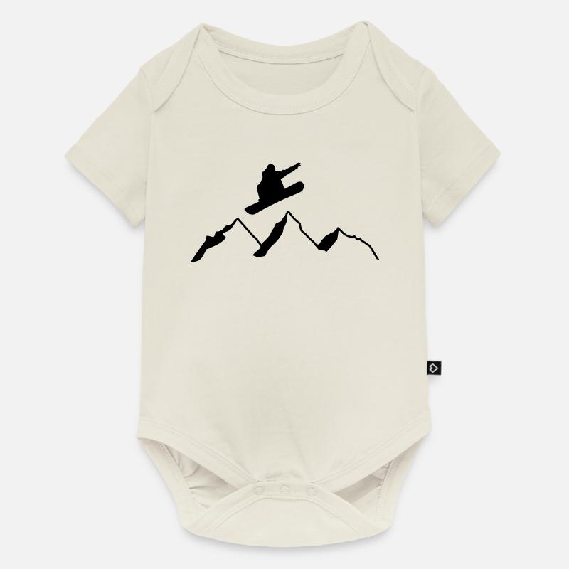 Snowboarders - Body à manches courtes Premium Bébé - blanc cassé