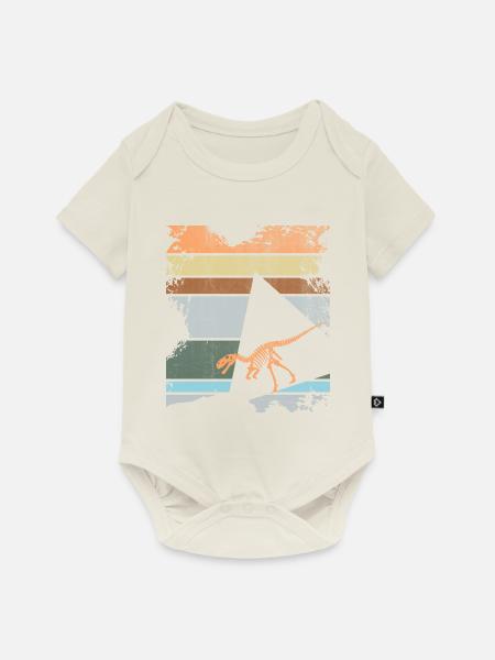 Dinosaurier - Baby Premium Kurzarmbody - Naturweiß