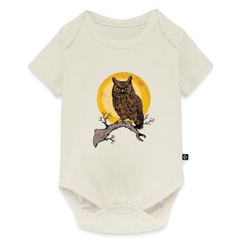 Hibou - Body à manches courtes Premium Bébé - blanc cassé - Devant