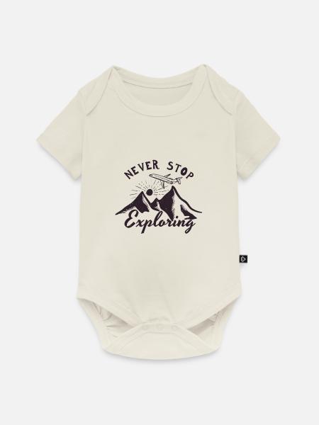 Explore, Travel, Trip - Baby Premium Kurzarmbody - Naturweiß