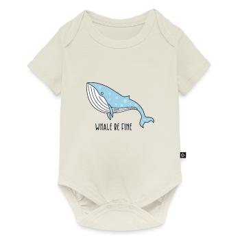baleine - Body à manches courtes Premium Bébé - blanc cassé - Devant