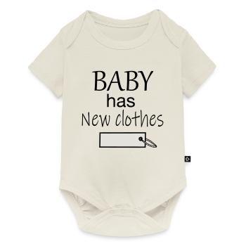 Baby has new clothes - Baby Premium Kurzarmbody - Naturweiß - Vorne