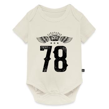 78 Number crown - Baby Premium short-sleeve bodysuit - off white - Front