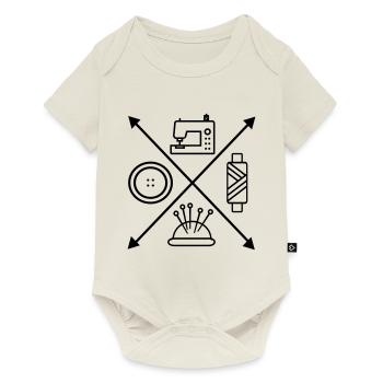 couture - Body à manches courtes Premium Bébé - blanc cassé - Devant