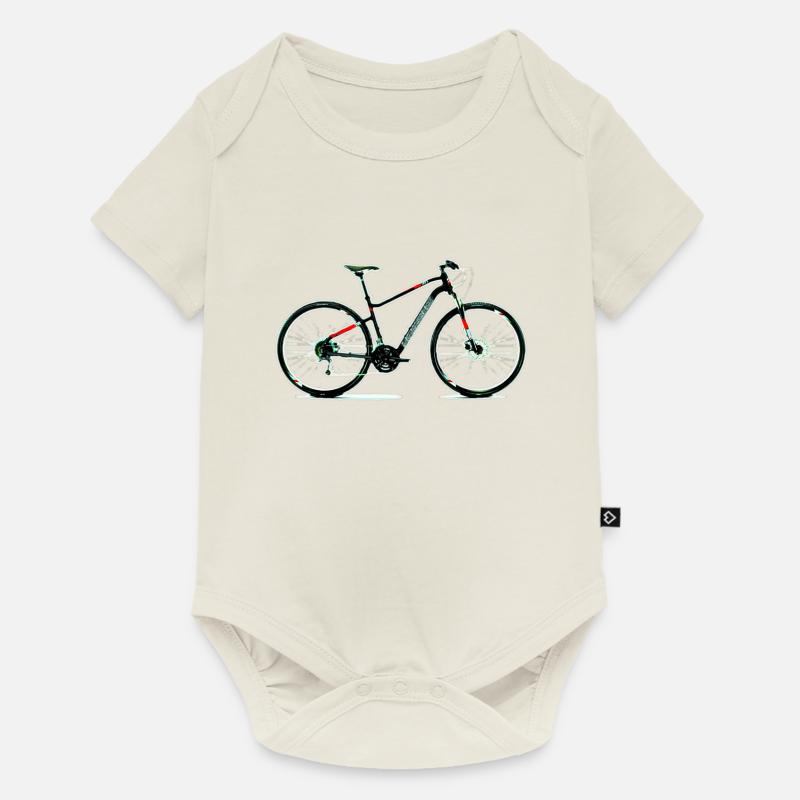 Vélo H - Body à manches courtes Premium Bébé - blanc cassé