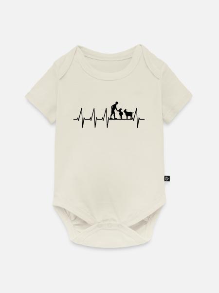 Ziegen - Baby Premium Kurzarmbody - Naturweiß