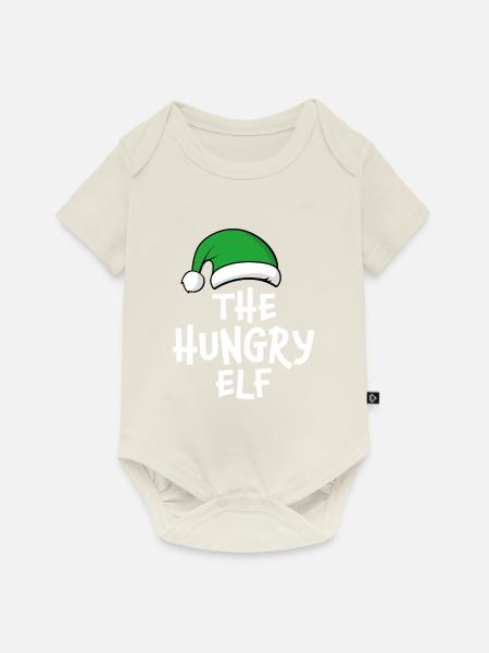 Der hungrige Elf - Baby Premium Kurzarmbody - Naturweiß