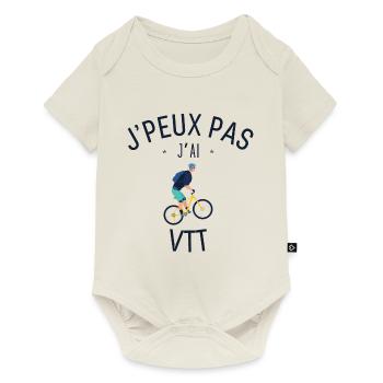 J Peux Pas J Ai Vtt - Body à manches courtes Premium Bébé - blanc cassé - Devant