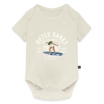Outerbanks vintage surfing style - Body à manches courtes Premium Bébé - blanc cassé - Devant