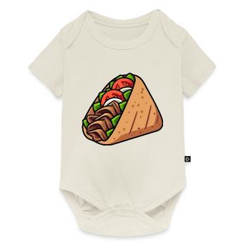 Döner Kebab Dürüm Yufka Sandwich Cuisine de rue allemande - Body à manches courtes Premium Bébé - blanc cassé - Devant