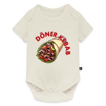 Döner Kebab Dürüm Yufka Sandwich Cuisine de rue allemande - Body à manches courtes Premium Bébé - blanc cassé - Devant