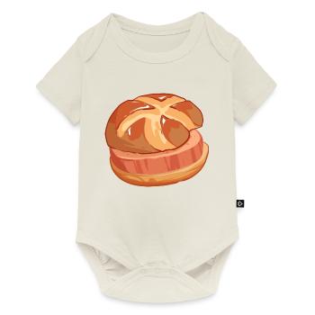 Bande dessinée Leberkäs Leberkäse Fleischkäse Buns - Body à manches courtes Premium Bébé - blanc cassé - Devant