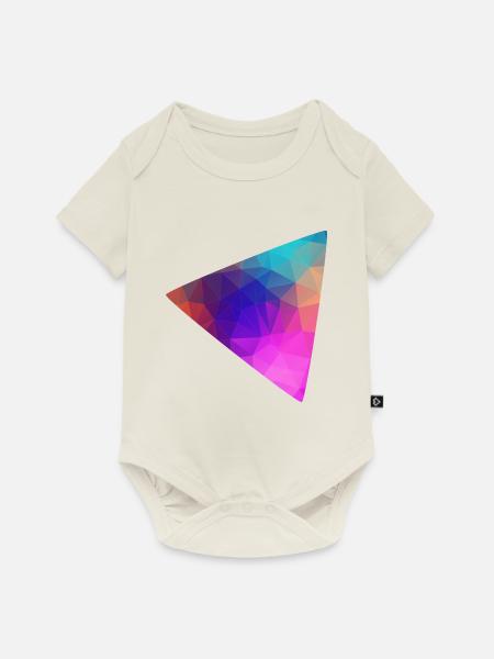 Dreieck bunt - Baby Premium Kurzarmbody - Naturweiß