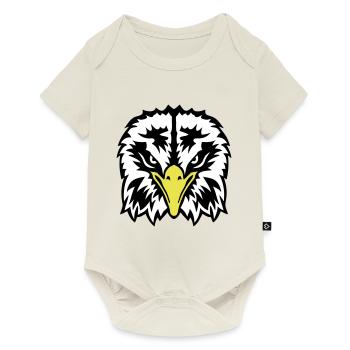 aigle tete yeux feroce 102 - Body à manches courtes Premium Bébé - blanc cassé - Devant