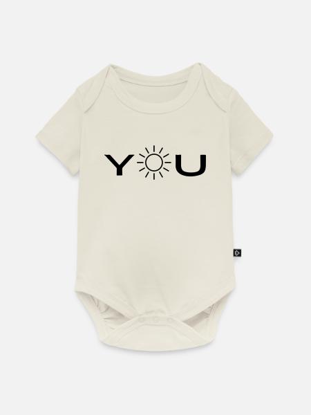 sunshine - Baby Premium Kurzarmbody - Naturweiß