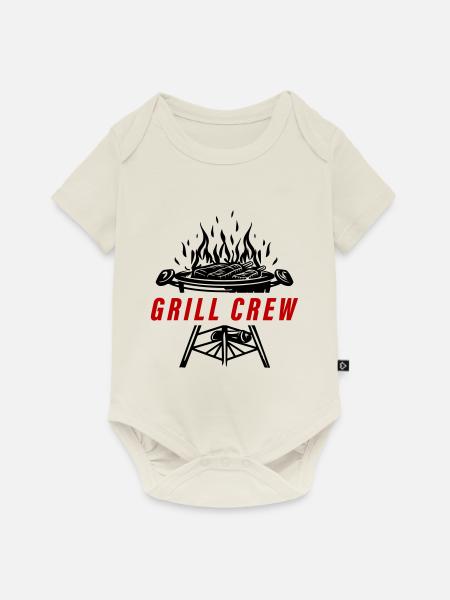 Grill Crew Grillen - Baby Premium Kurzarmbody - Naturweiß