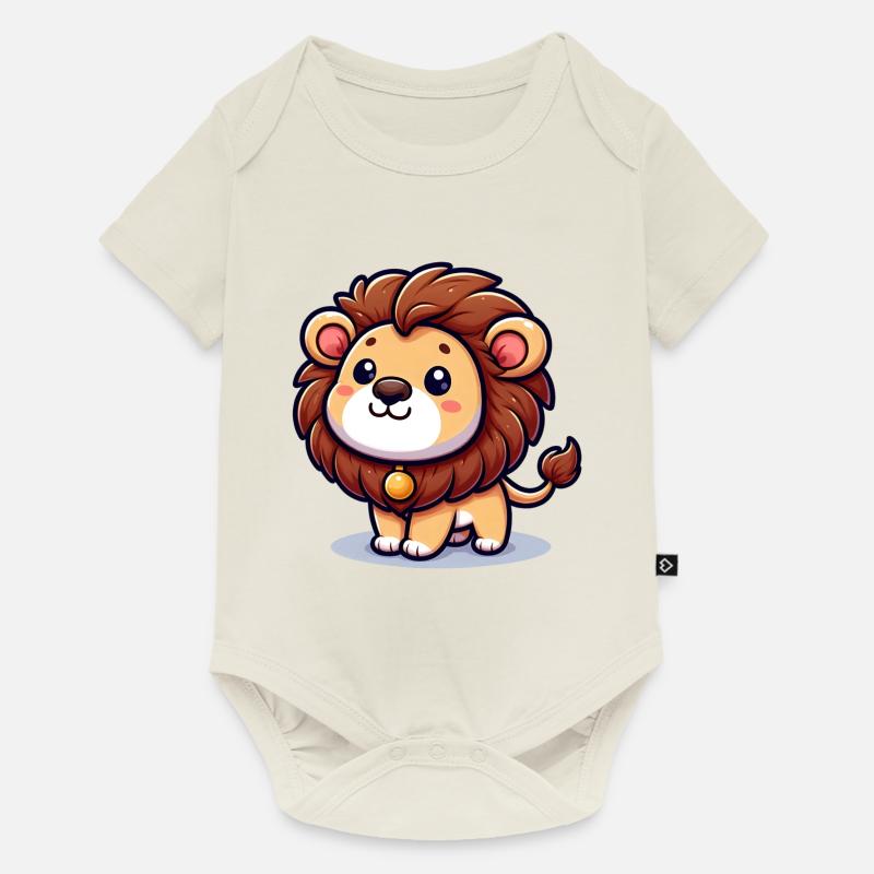Lion - Body à manches courtes Premium Bébé - blanc cassé
