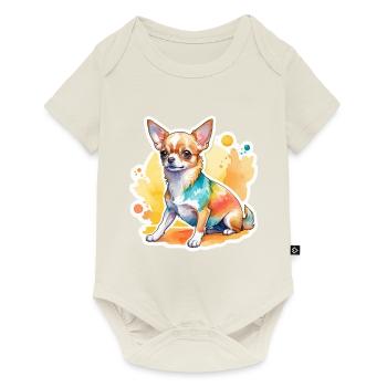 Chihuahua Watercolors - Baby Premium short-sleeve bodysuit - off white - Front