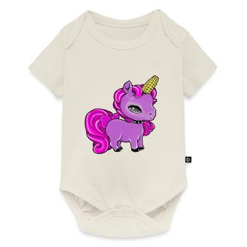 Uni (Mai) - Baby Premium Kurzarmbody - Naturweiß - Vorne
