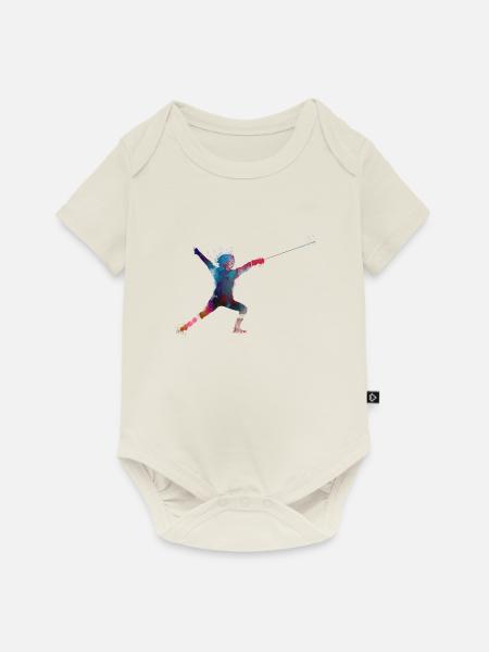 Fechtsport - Baby Premium Kurzarmbody - Naturweiß