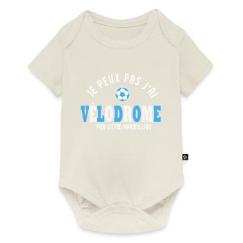 football marseille Jpeux pas vélodrome marseillais - Body à manches courtes Premium Bébé - blanc cassé - Devant