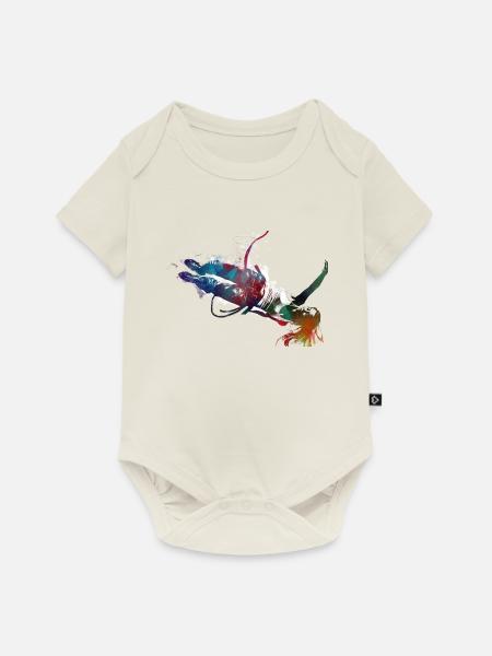 Bungee-Sprung #bungee - Baby Premium Kurzarmbody - Naturweiß