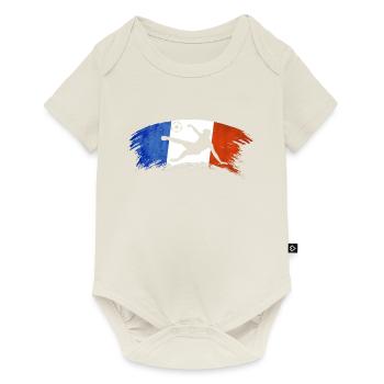 football France blue white red football - Baby Premium short-sleeve bodysuit - off white - Front