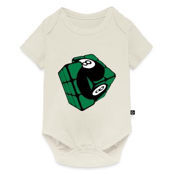 cube billard boule rubi forme - Body à manches courtes Premium Bébé - blanc cassé - Devant